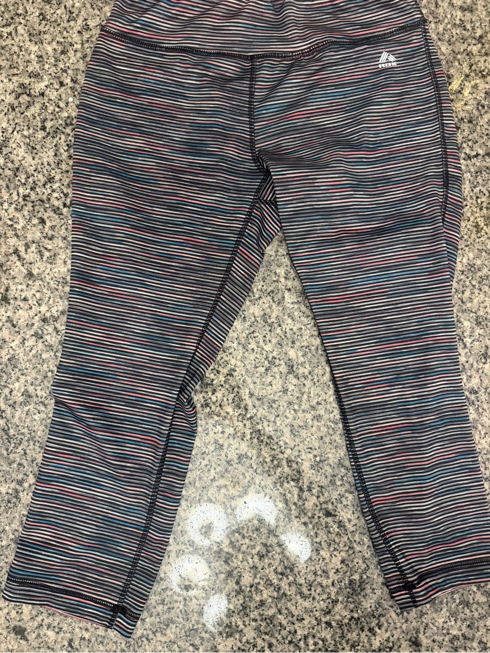 RBX live life active womens Multicolor Striped Capri Leggings